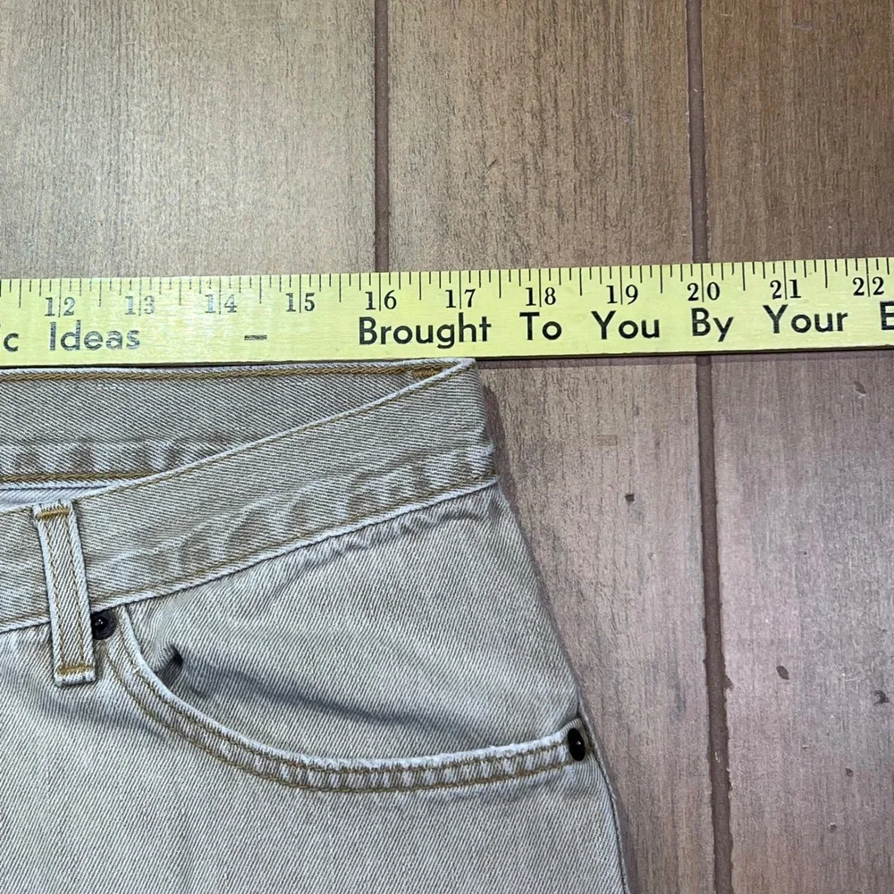 Levi's 505‎ Regular Fit Jeans Mens 36x30 Khaki Tan Wash Straight Leg vintage Y2K